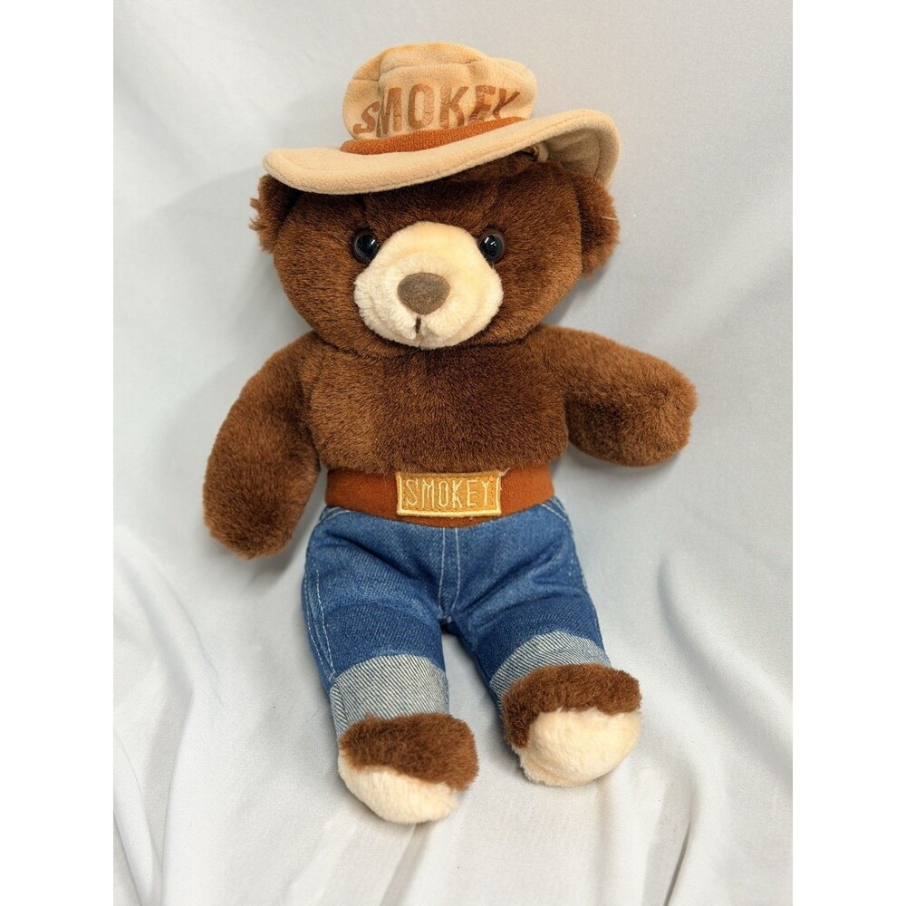 Vintage 1985 Smokey The Bear Stuffed Plush Animal by Three Bears 13"